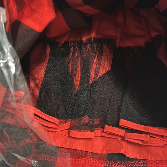 Girl 24 month Christmas plaid dress NWT crinoline tulle lined bloomers pearls - Picture 2 of 4